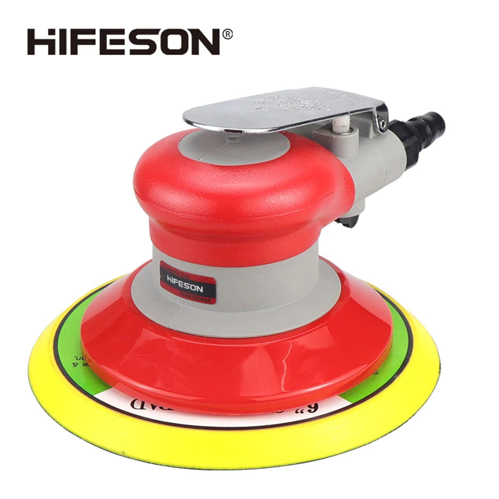 HIFESON 5/6 inch Pneumatic Sander Air Sander Sanding Machine Polisher Tool 125mm/150mm Air Power Sander