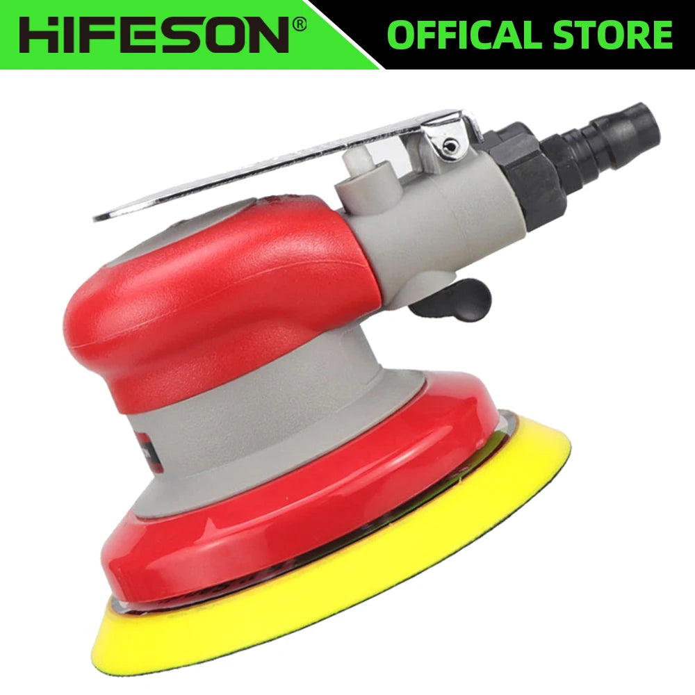 HIFESON 5/6 inch Pneumatic Sander Air Sander Sanding Machine Polisher Tool 125mm/150mm Air Power Sander